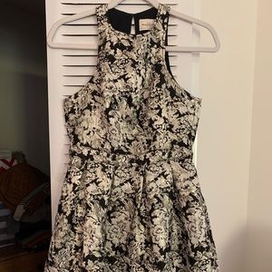 Foiled Floral Cocktail Dress A&F